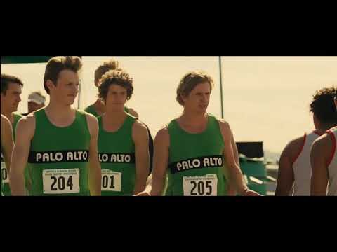 McFarland, USA trailer frame with Kevin Costner coaching runners in the fields