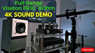 VISATON FR10 - 4" DIY Full Range Speaker Sound Demo