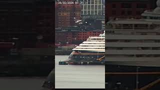 Seaplane buzzes Disney Wonder movie screen in first visit of season Feb 26