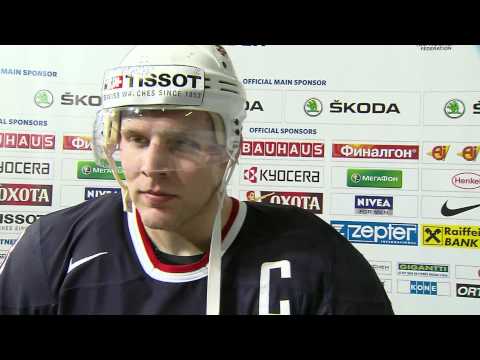 Jack Johnson Discusses USA's Win Over Canada - 2012 IIHF Ice Hockey World Championship