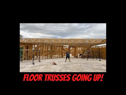 SETTING HUGE FLOOR TRUSSES!