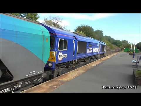 GBRf Class 66 No. 66727 on 6E09 Liverpool Biomass Tml - Drax Aes @ Denton St on 24.9.18 - HD