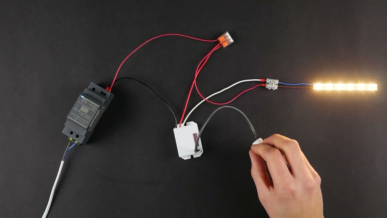 Czujnik ruchu MD-19B7 | podłączenie taśmy LED | Eura-Tech