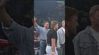 Jean-Claude Van Damme &amp; Chuck Norris celebrate with Goldberg