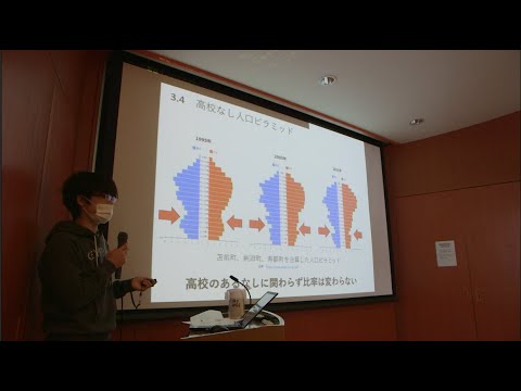 地域社会学科 高等学校の設置数と地方都市の人口減少との関係性（2020年度卒業論文発表会）