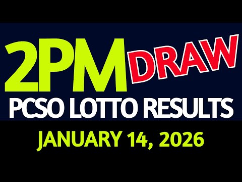 2pm Lotto Result Today January 14, 2026 Swertres Ez2 PCSO