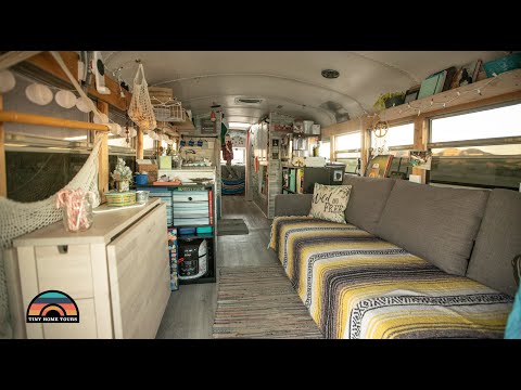 Families DIY School Bus Tiny House - Escaping The "Normal" Life