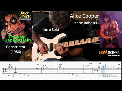 Alice Cooper Teenage Frankenstein Guitar Solo with TAB (Kane Roberts)