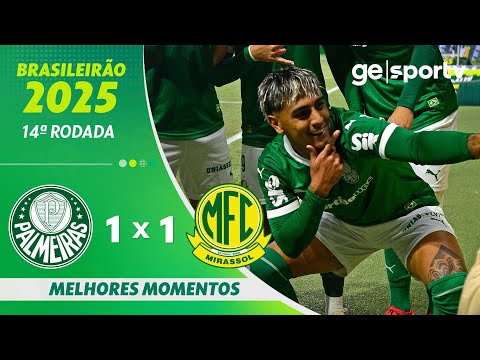 Gols e lances de Palmeiras x Mirassol