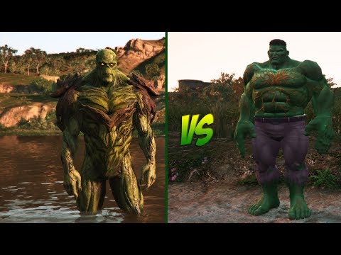 SWAMP THING VS AGE OF X HULK!! (GTA 5 PC MODS)