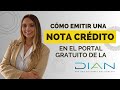 Cómo Hacer Una Nota Crédito En La Plataforma De Facturación Gratuita De La DIAN
