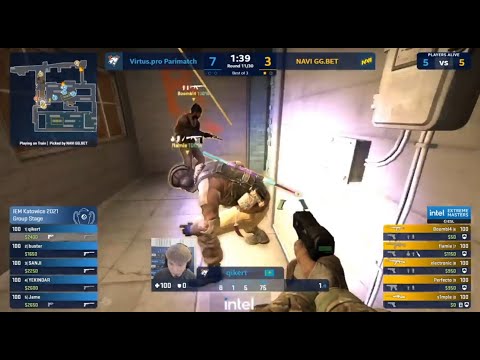 QIKERT MISSED ZEUS  - VIRTUS PRO vs NAVI - IEM KATOWICE 2021 - CSGO CLIPS