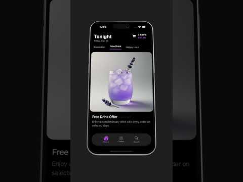 🥂✨ SwiftUI Happy Hour UI 🍹 | Beautiful Tab Bar + Category Filter + Dynamic Views