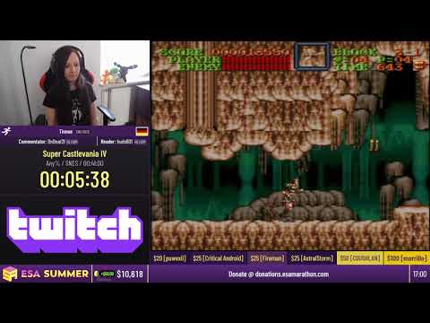 Super Castlevania IV [Any%] by Tinnue - #ESASummer21