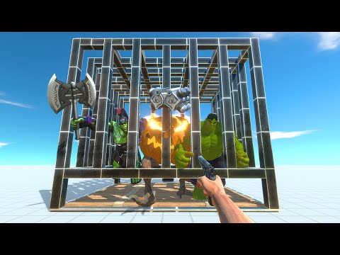 Rescue Pumkin lantern and Hulk - Animal Revolt Battle Simulator