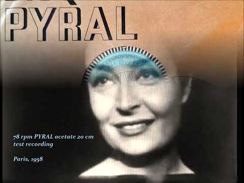 Wiera Gran: "Varsovie de Mon Enfance"  - PYRAL acetate test recording