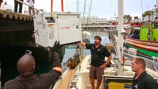 Installing our new Onan 8KW Generator- Full Cut!!!  Sailing Vessel Delos