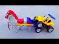 Horse Cart Loaded By Tractor How To Make Mini Horse Cart At Home Easy Village Home