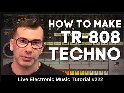How to make TR 808 Classic Techno | Live Electronic Music Tutorial 222