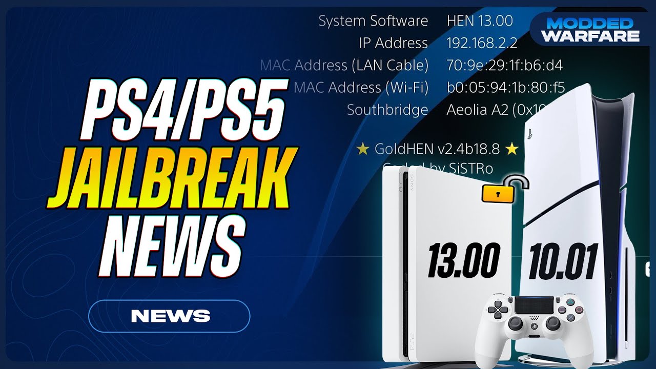 PS4/PS5 Jailbreak News: 13.00 Jailbreak Complete, Netflix-N-Hack, 10.0x Kstuff, etaHEN & More!