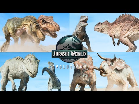All 94 dinosaurs cute  Animations! Jurassic World Evolution 3