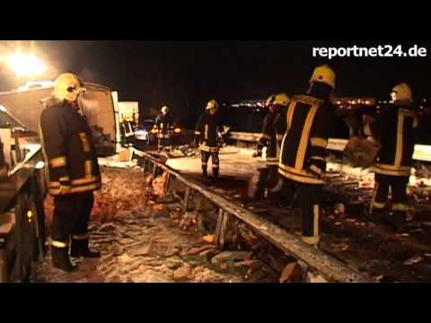 A 10, Schwerer Unfall mit Transporter bei Brieselang  - Havelland