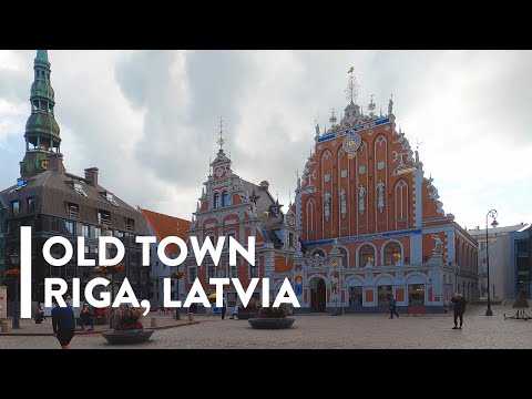 [4K] WALKING: RIGA, LATVIA - Discovery of the Old Town