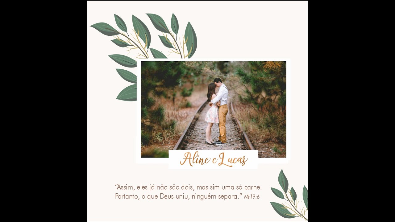 Convite de casamento floral em video