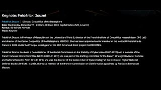 Keynote: Frédérick Douzet