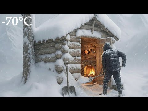 Surviving Worst Winter in a Log Cabin | Extreme Off Grid Winter Life