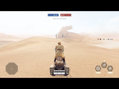 Mod: Exploring Jakku on Speeder Bike | STAR WARS BATTLEFRONT II (2017)