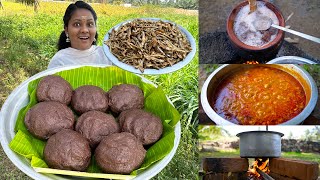 Ragi Kali Karuvattu Kulambu