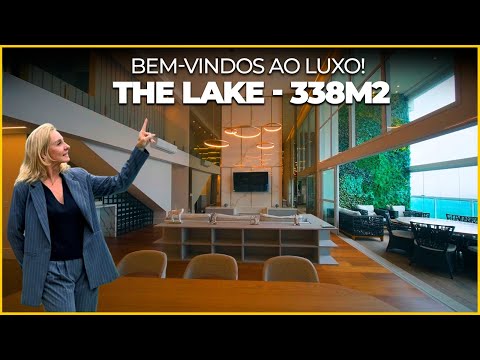 Apartamento mobiliado com 4 suítes e vista permanente para o lago em Alphaville