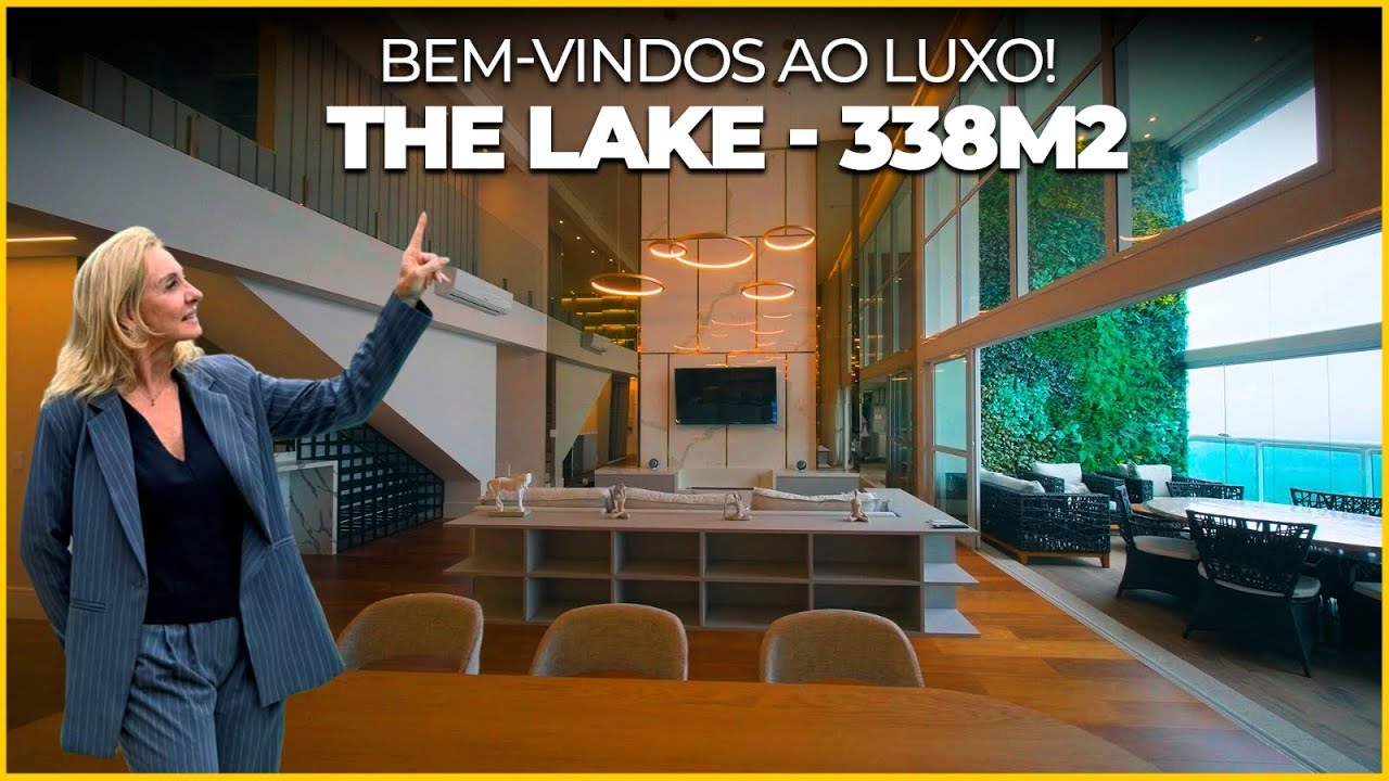 Apartamento mobiliado com 4 suítes e vista permanente para o lago em Alphaville