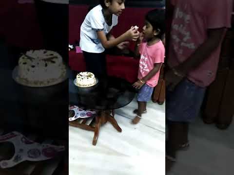 DADDY'S BIRTHDAY CAKE CUTTING ,HRITHIKA KANDURI