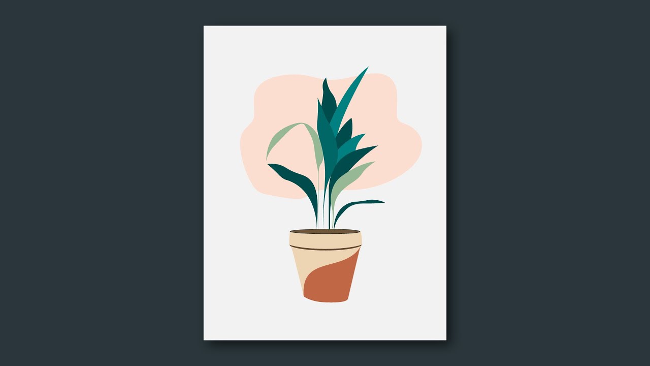 Flat Plant Illustration - Illustrator Tutorial