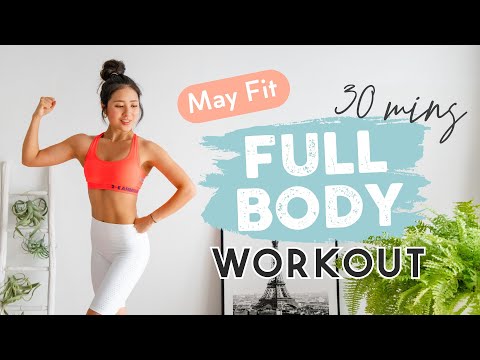 居家30分鐘全身性徒手運動 (無器材、無跳躍) At-home 30 min full body workout | no jumping and no equipment needed