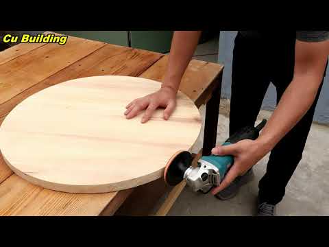 Great Creative Design Concept Cheap Woodworking Project - Outdoor Round Rable Construction