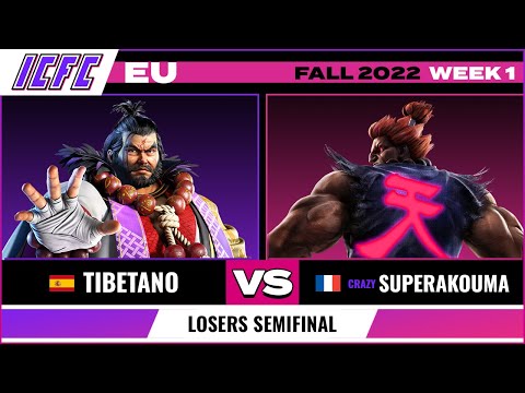 Tibetano (Ganryu) vs. SuperAkouma (Akuma) Losers Semifinal - ICFC EU Tekken 7 Fall 2022 Week 1