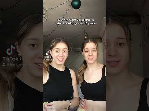 When they mix you up after knowing you for 10 years// twin sisters