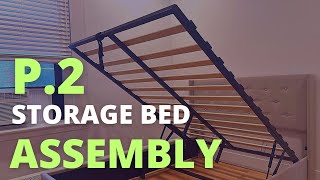 Allewie Lift Up Storage Bed Assembly | How to Assemble Sha Cerlin Lift Up Storage Bed | Albertien