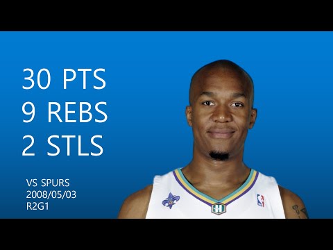 David West | 30 pts,9 rebs,2 asts,2 stls | May 3,2008 | vs SAS,R2G1