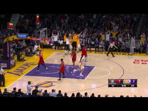 Nick Young Steals It & Buries the Triple  | Raptors vs Lakers January 1, 2017