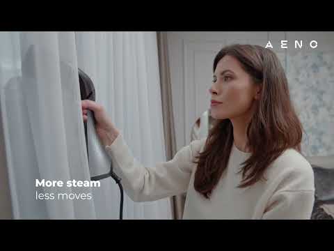 AENO GS1 rankinis drabužių garintuvas-lygintuvas, 1500W video