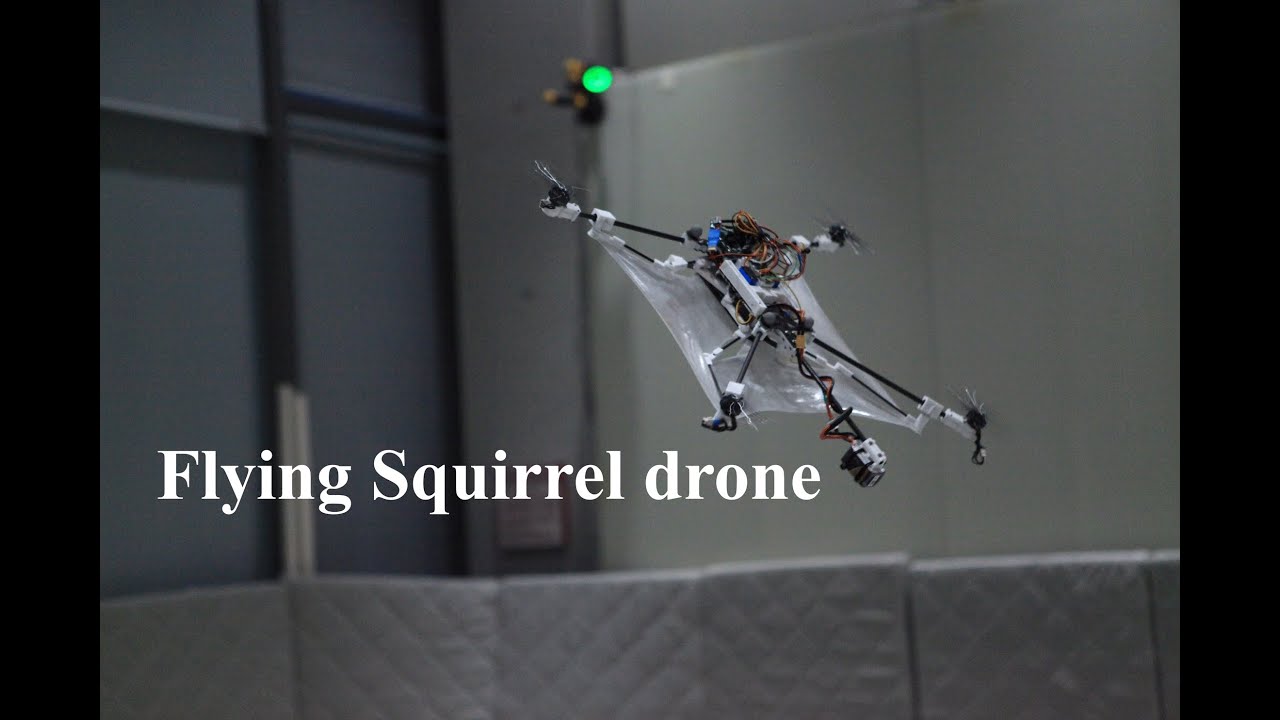 [IROS23] A highly maneuverable flying squirrel drone with controllable foldable wings - YouTube
