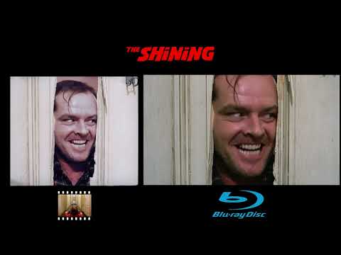 The Shining (1980) | 35mm Open Matte vs. Blu-Ray | "Here's Johnny" Scene |