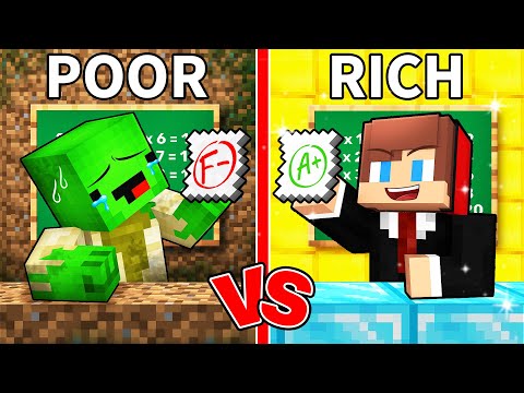 Mikey POOR vs JJ RICH University Battle in Minecraft (Maizen)