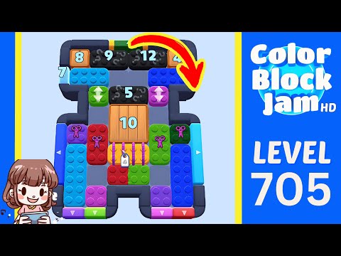 Color Block Jam Level 705 Solution Walkthrough