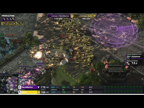 Starcraft II TSL 9 2022 Aug15 HeroMarine(T) v Solar(Z) Game 2 MAPS- [ESL] Tropical Sacrifice