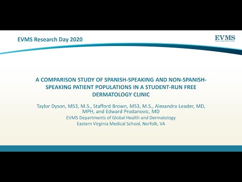 Thumbnail image of video presentation for A Comparison Study of Spanish-speaking and Non-Spanish-speaking Patient Populations in a Student-Run Free Dermatology Clinic